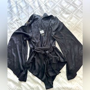 Honey Birdette Melissa Black Romper NWT Medium